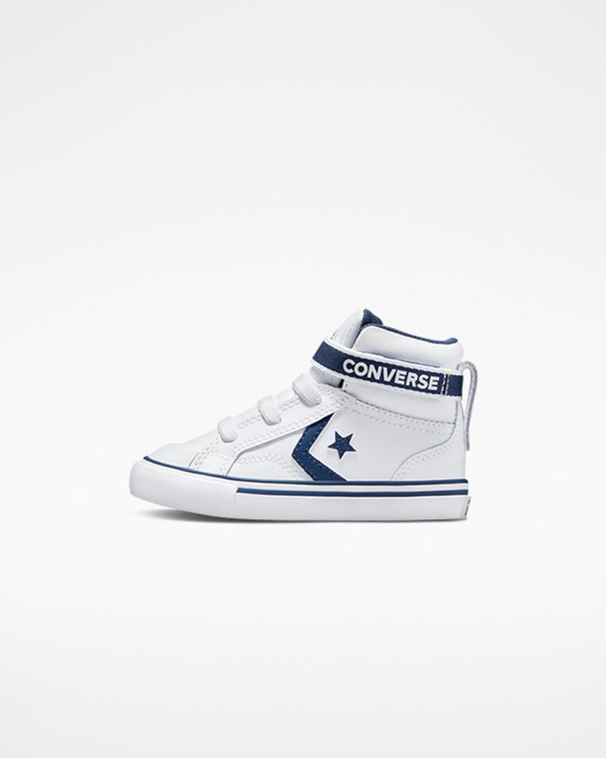 Tenisi Inalti Baieti Converse Pro Blaze Curea Easy-On Varsity Club Albi Bleumarin Albi | RO SHTCP601